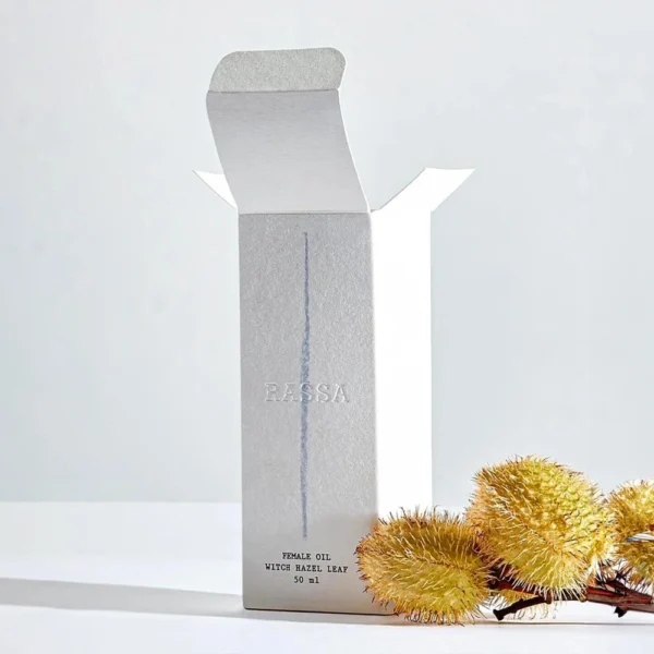 Minimalist Textured White Folding Box for Natural Skincare Products