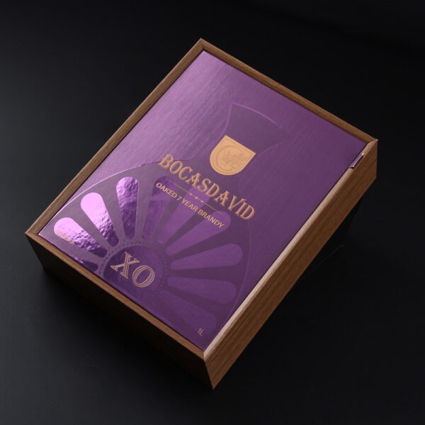 Purple Gold Embossed Rigid Box with Magnetic Closure