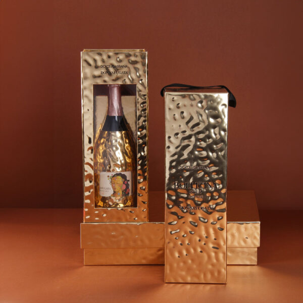 Gold Embossed Liquor Gift Box with Magnetic Closure