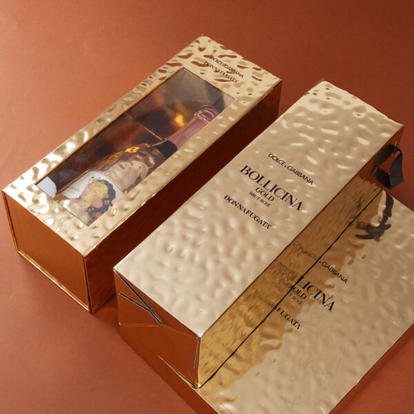 Gold Embossed Liquor Gift Box with Magnetic Closure