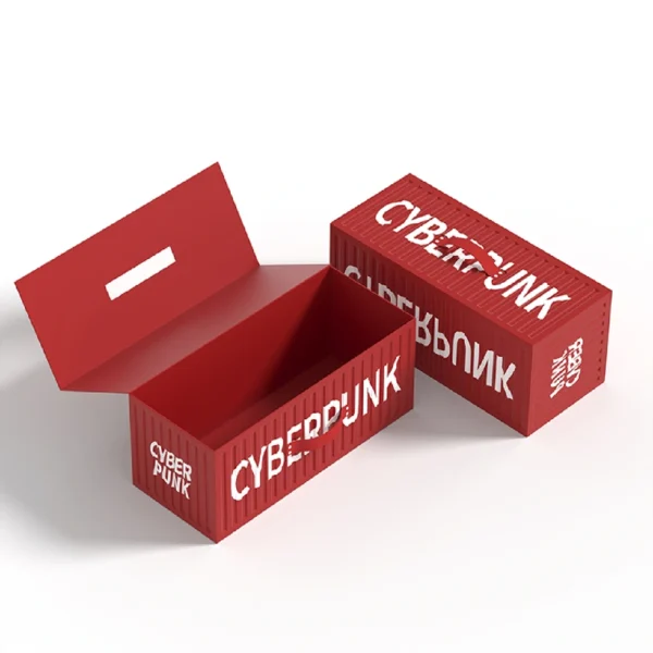 Corrugated Container-Inspired Rigid Box for Gifts or Collectibles