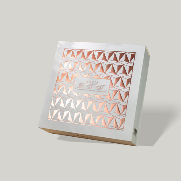 Rose Gold Foil Rigid Box with Geometric Pattern Insert