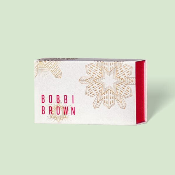 Red and White Gift Box with Gold Foil Design