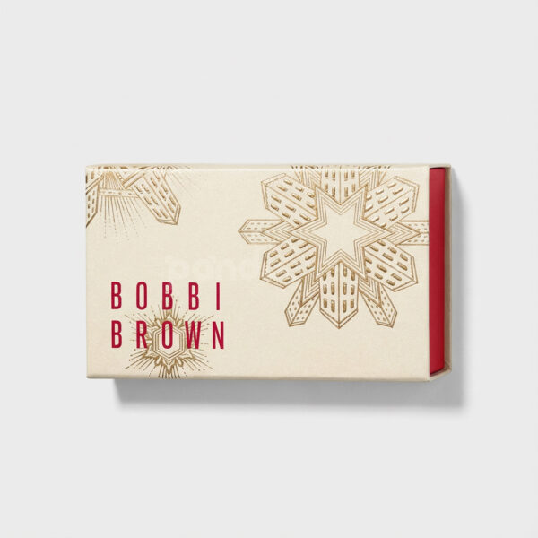 Red and White Gift Box with Gold Foil Design