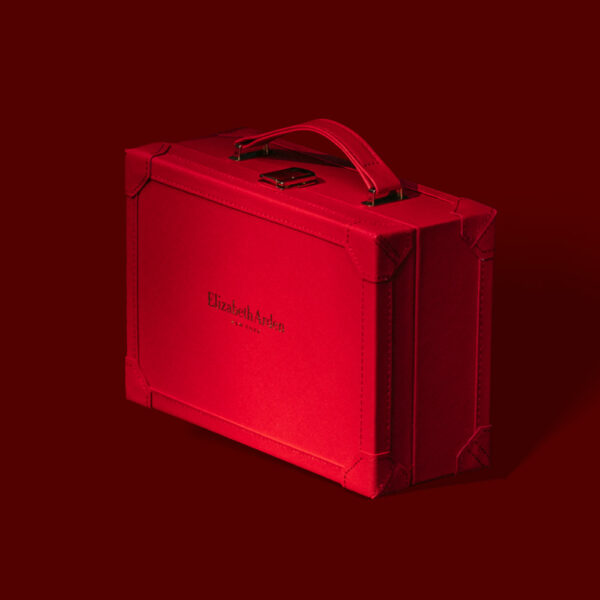 Luxury Red Rigid Gift Case with Handle and Clasp