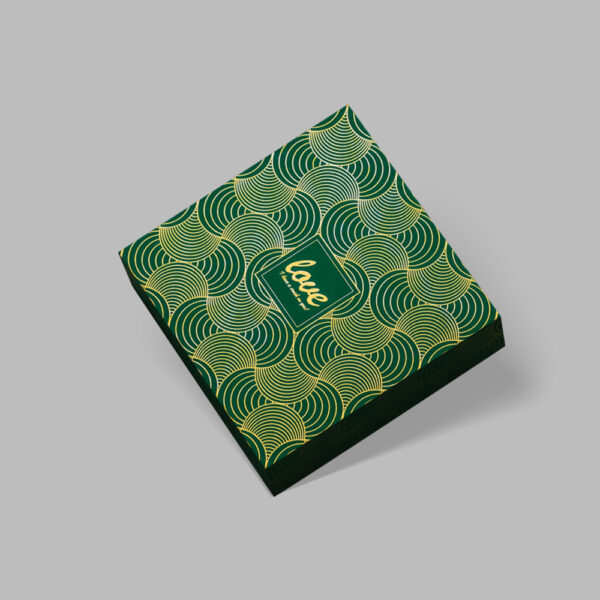 Green Nature-Inspired Gift Box with Patchwork Design