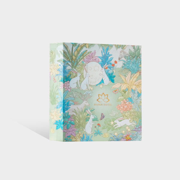 Elegant Floral Rigid Gift Box with Compartment Inserts