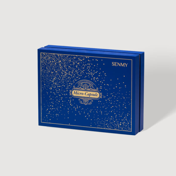 Luxury Blue Gift Box with Gold Embossed Logo