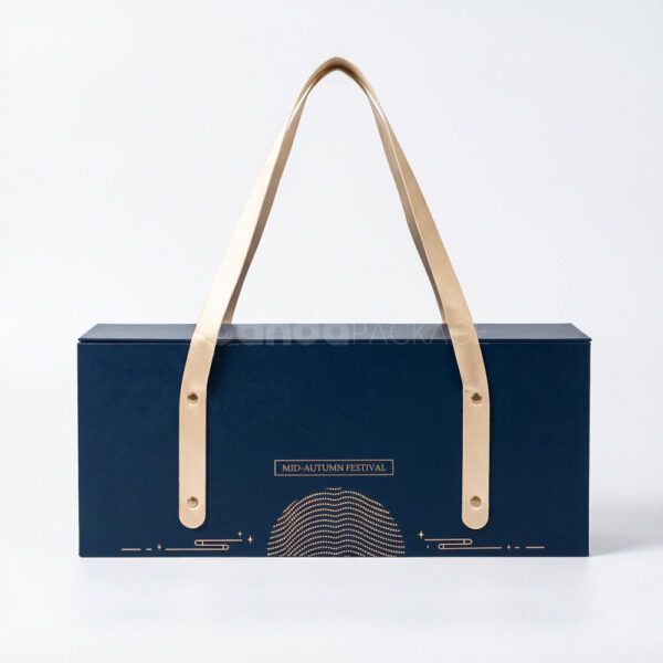 Luxury Blue Drawer Gift Box with Handle and Insert