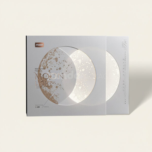 Silver Moon-Themed Gift Box with Embossed Lid Design