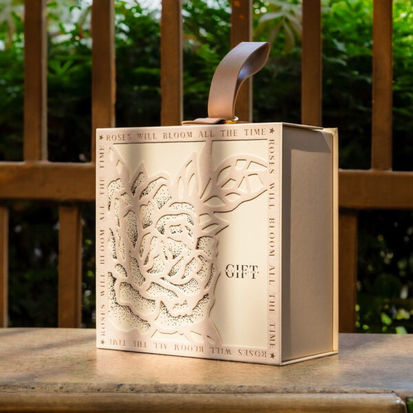 Embossed Paper Gift Bag with Artistic Relief Pattern