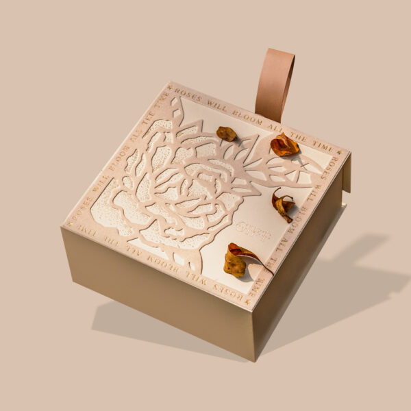 Embossed Paper Gift Bag with Artistic Relief Pattern