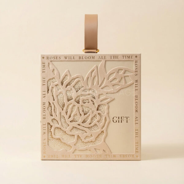 Embossed Paper Gift Bag with Artistic Relief Pattern