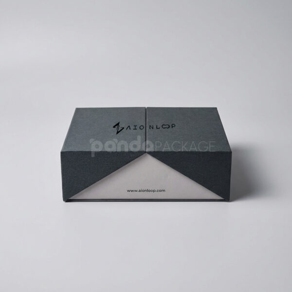 Pearl & Iron Dual-Door Gift Box with Foil Stamping, Envelope