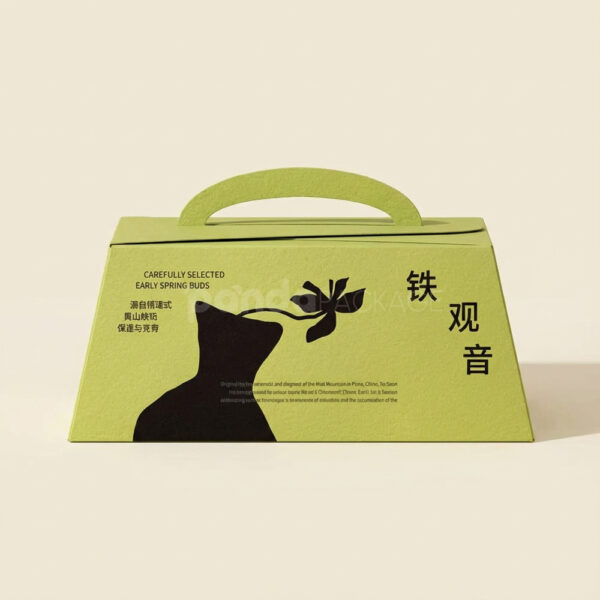 Colorful Trapezoid Box with Sturdy Paper Handle