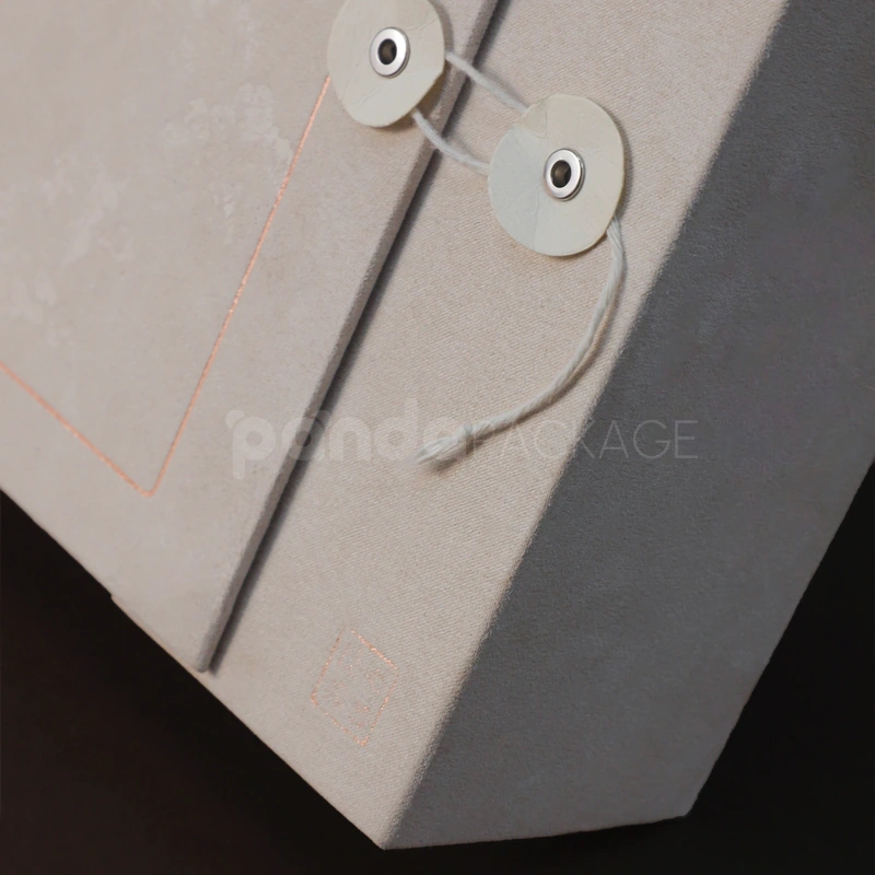 Minimalist Origami-Inspired Rigid Box with Button Closure