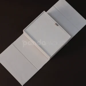 Minimalist Origami-Inspired Rigid Box with Button Closure