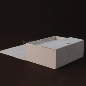 Minimalist Origami-Inspired Rigid Box with Button Closure