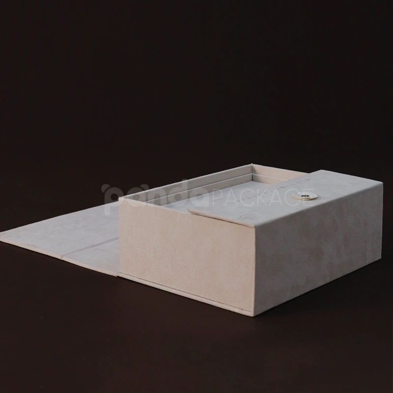 Minimalist Origami-Inspired Rigid Box with Button Closure