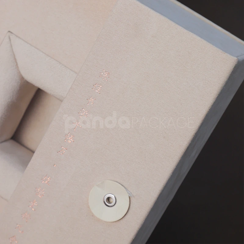 Minimalist Origami-Inspired Rigid Box with Button Closure