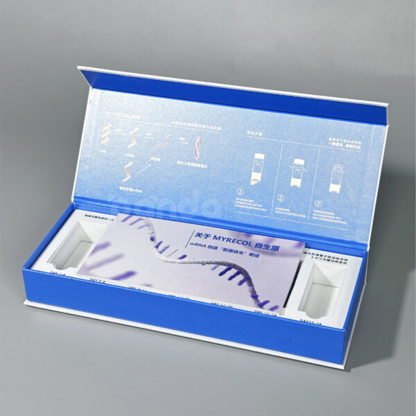 Medical-Grade Slide Drawer Box with Clean Blue & White Design