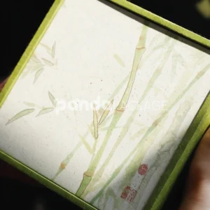 Oriental-Inspired Tea Cup Gift Box with Artistic Lid and Padded Insert
