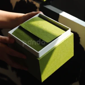 Oriental-Inspired Tea Cup Gift Box with Artistic Lid and Padded Insert