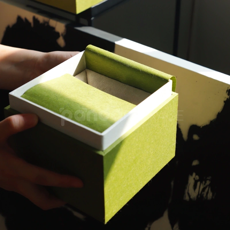 Oriental-Inspired Tea Cup Gift Box with Artistic Lid and Padded Insert