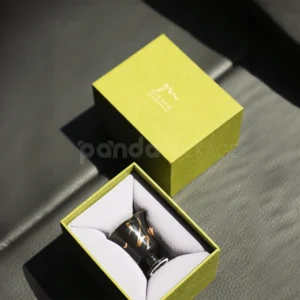 Textured Green Rigid Box with Gold Foil Logo
