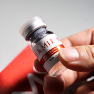 Vial Packaging Box with Metallic Foil Accents