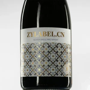 Wine Label Sticker with Gold Foil Accents