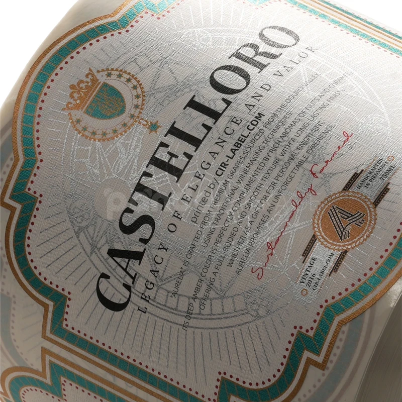 Regal Embossed Wine Label Sticker