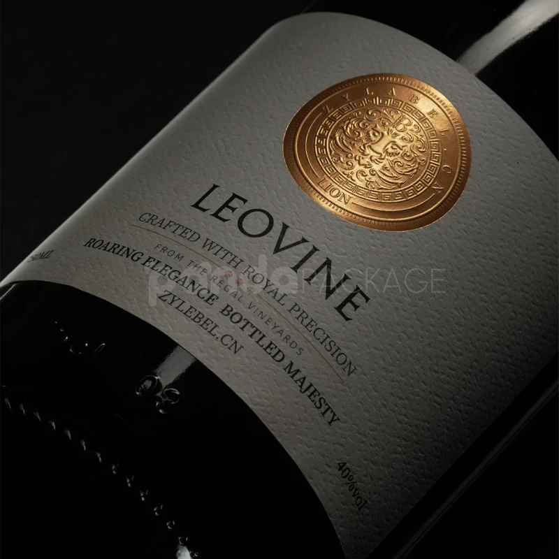 Royal Gold Embossed Wine Label Sticker
