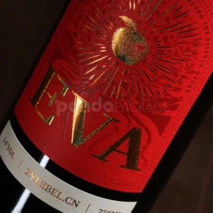 Bold Red Wine Label Sticker