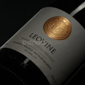 Minimalist Royal Wine Label Sticker