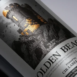 Golden Lighthouse Wine Label Sticker