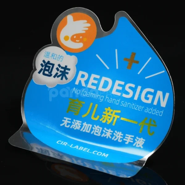 Child-Friendly Foam Hand Wash Promo Sticker with Die-Cut Design