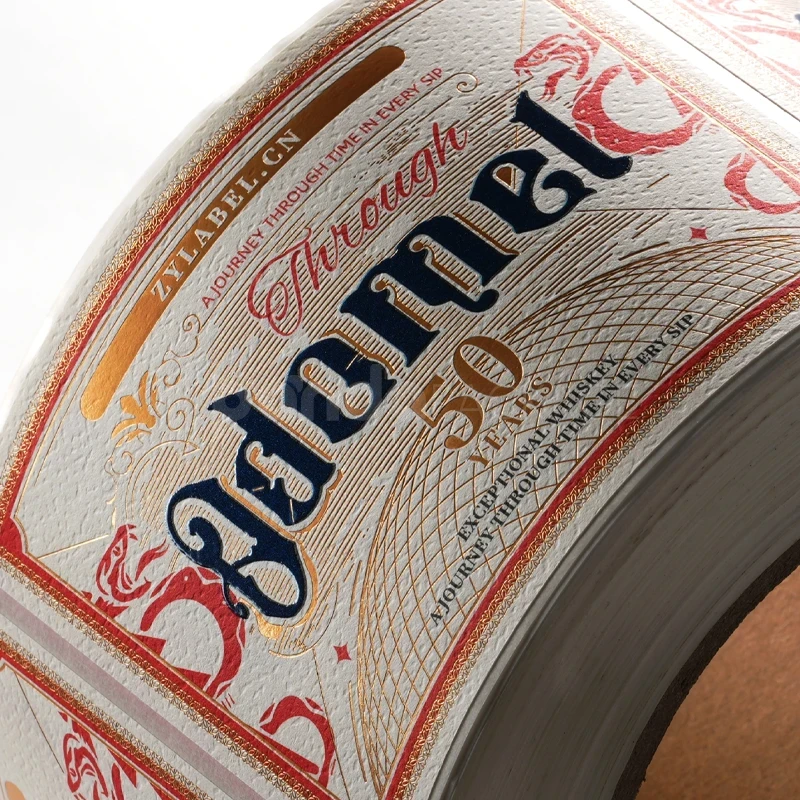Vintage Script Whiskey Label Sticker