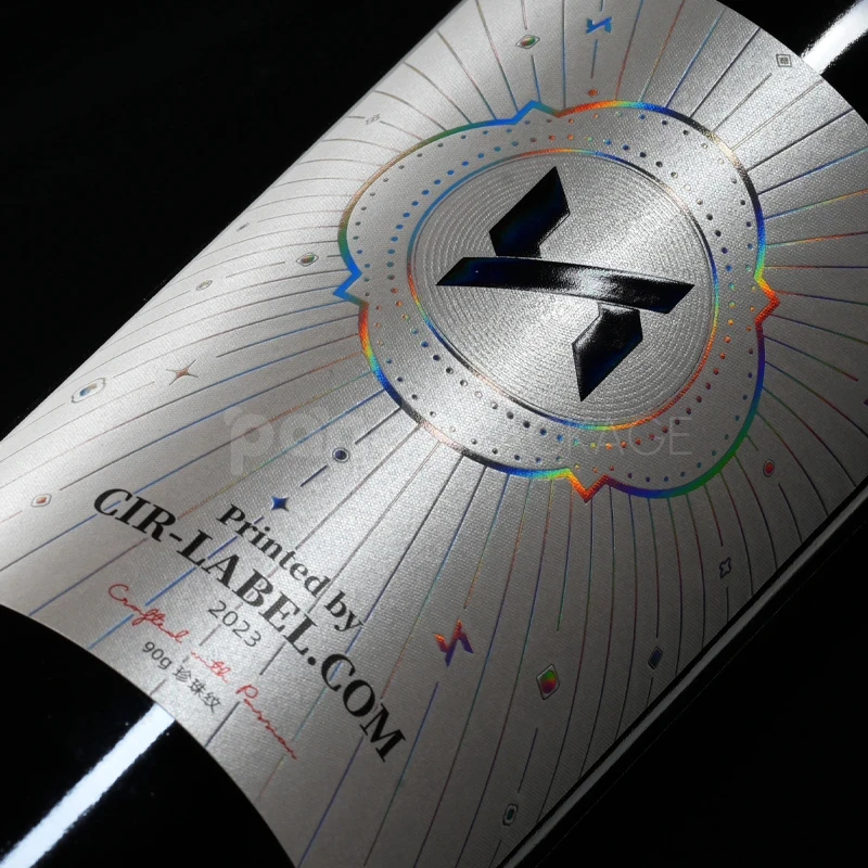 Holographic Cold Foil Wine Label Sticker