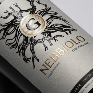 Elegant Metallic Wine Label Sticker
