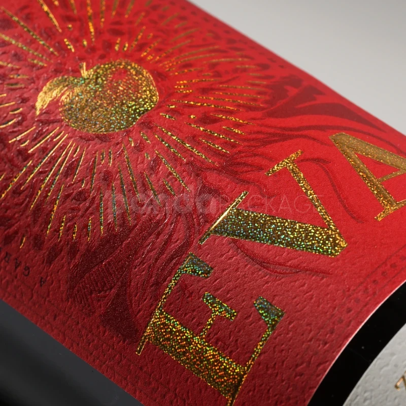 Bold Red Wine Label Sticker