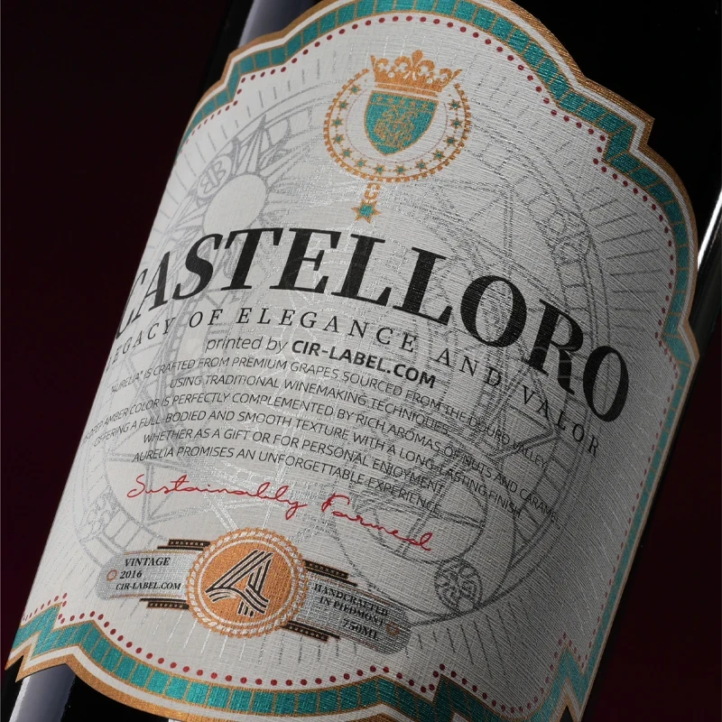 Regal Embossed Wine Label Sticker