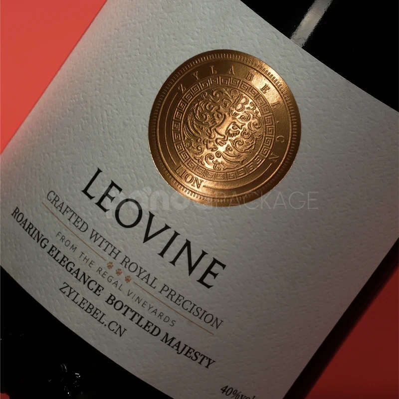 Royal Gold Embossed Wine Label Sticker