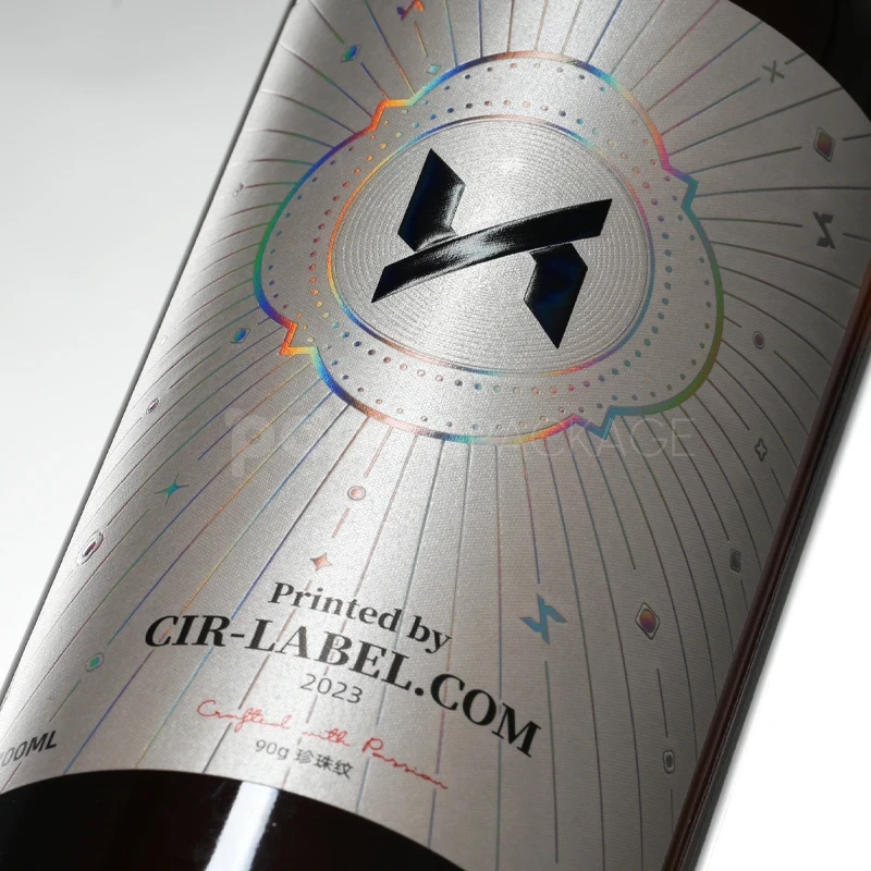 Holographic Cold Foil Wine Label Sticker