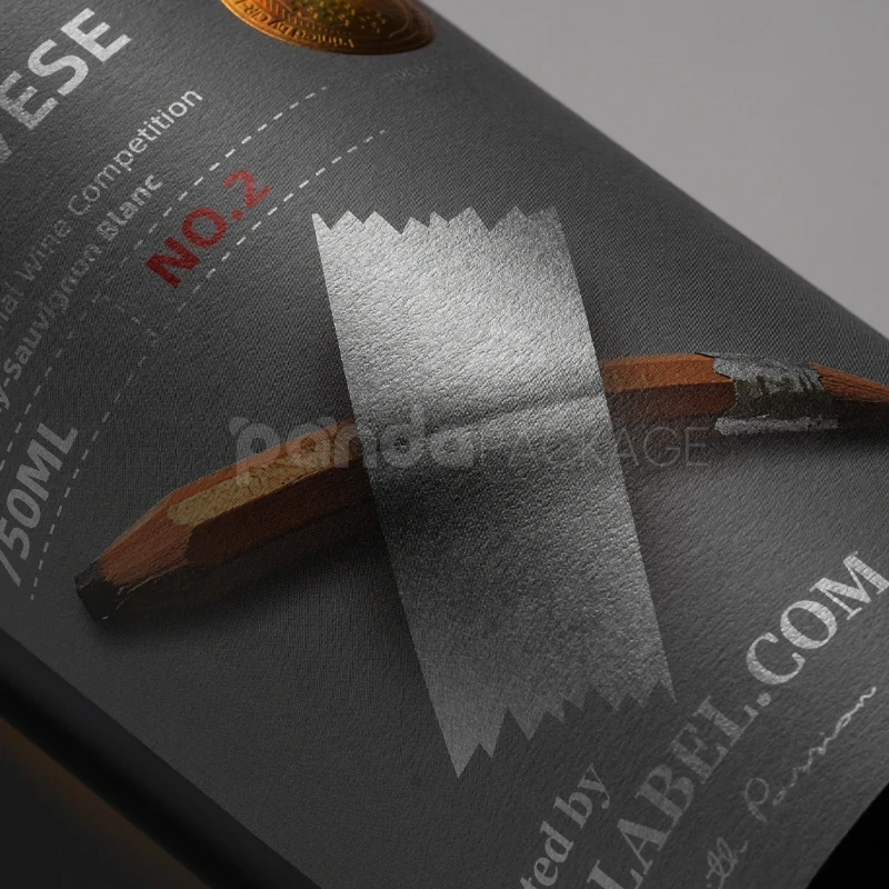 Sketch-Style Wine Label Sticker