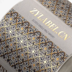 Wine Label Sticker with Gold Foil Accents