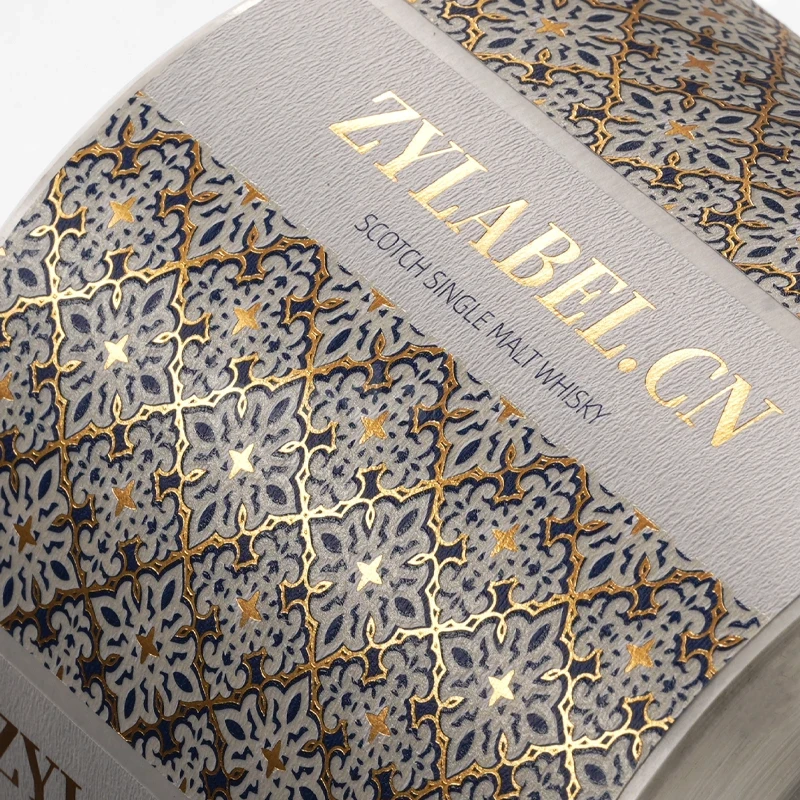 Wine Label Sticker with Gold Foil Accents