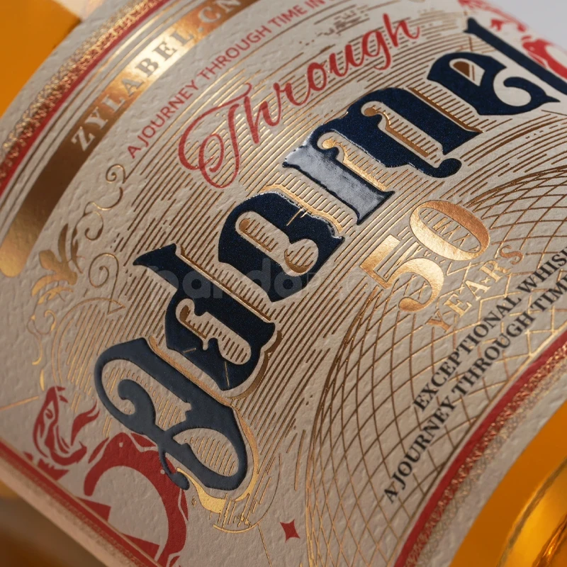 Vintage Script Whiskey Label Sticker