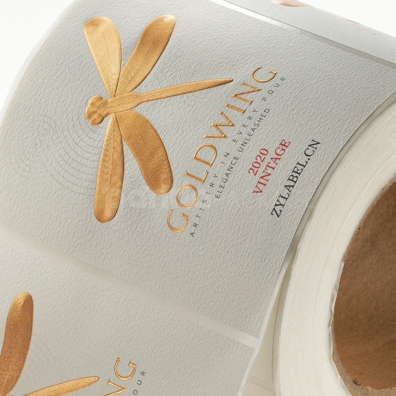 Label Sticker with Gold Foil Accent