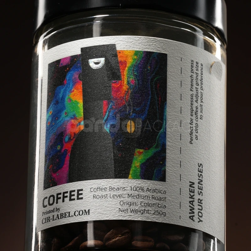 Label Sticker with Matte Texture